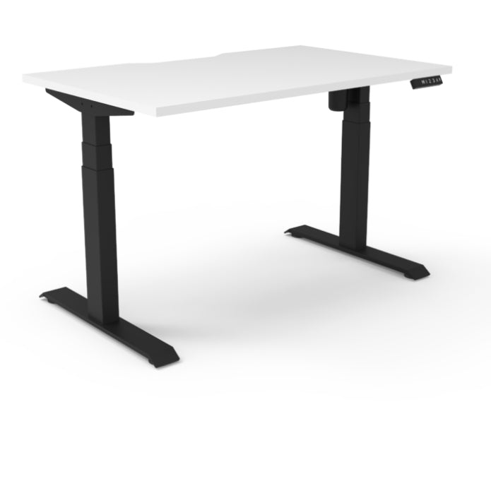 Rapidline Boost Light Single Sided Workstation Without Cable Tray Without Screen Natural White Black Satin