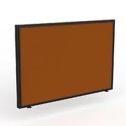 Studio Screen for Agile Shared Desk Black Powdercoat Splice Orange