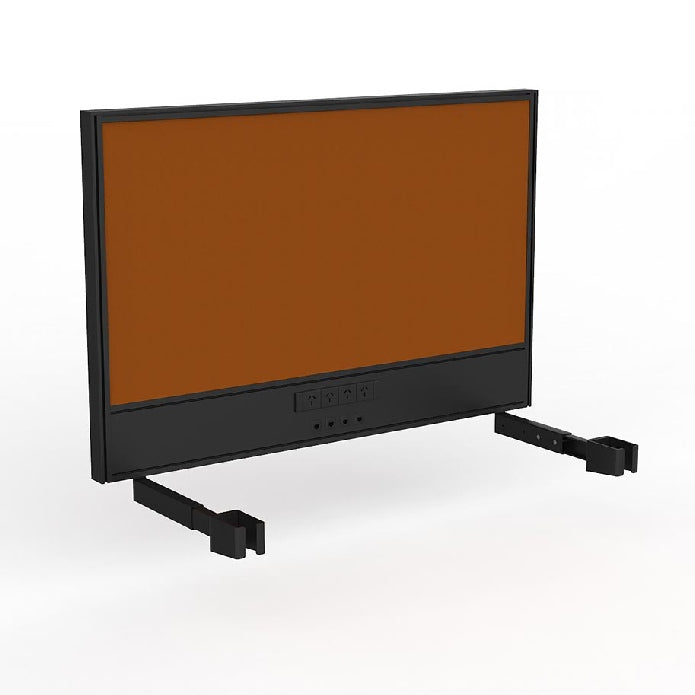 Studio Screen with Ducting for Agile Individual Desk Black Powdercoat Breathe Burnt Orange