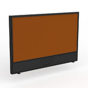Studio Screen with Ducting for Agile Shared Desk Black Powdercoat Splice Orange