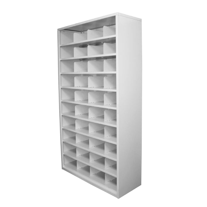 Steelco Pigeonhole cabinet 40 Compartments - 1830H x 1000W x 386D White Satin