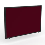 Studio Screen for Agile Shared Desk Black Powdercoat Breathe Ruby Red