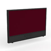 Studio Screen with Ducting for Agile Shared Desk Black Powdercoat Breathe Ruby Red