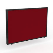 Studio Screen for Agile Shared Desk Black Powdercoat Splice Red