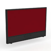 Studio Screen with Ducting for Agile Shared Desk Black Powdercoat Splice Red