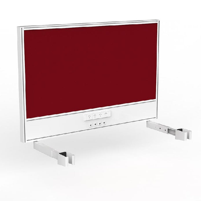 Studio Screen with Ducting for Agile Individual Desk Splice Red