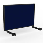 Studio Screen for Agile Individual Desk with Black Powdercoat Frame Black Powdercoat Breathe Steel Blue