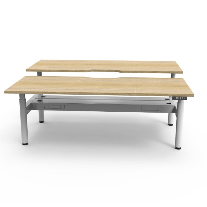 Rapidline Height Adjustable Halo+ Back to Back Workstation