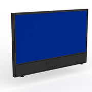 Studio Screen with Ducting for Agile Shared Desk Black Powdercoat Breathe Sky Blue