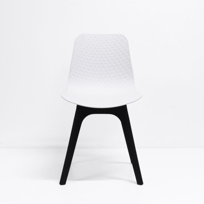 Lucid Chair White Shell & Black Base