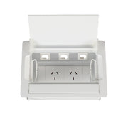 Rapidline Boardroom Table Boxes GPO 2 + Data Provisions 3 White