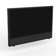 Studio Screen with Ducting for Agile Shared Desk Black Powdercoat Breathe Black