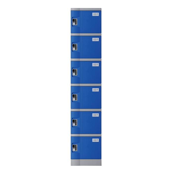 ABS Plastic Locker - 6 Door Full Height