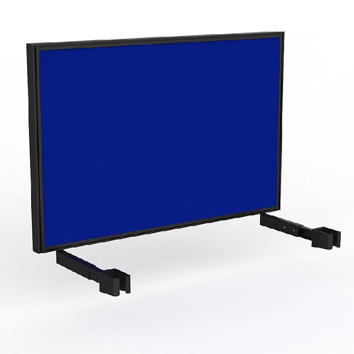Studio Screen for Agile Individual Desk with Black Powdercoat Frame Black Powdercoat Breathe Sky Blue