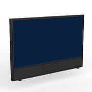 Studio Screen with Ducting for Agile Shared Desk Black Powdercoat Breathe Steel Blue