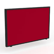 Studio Screen for Agile Shared Desk Black Powdercoat Breathe Tomato Red