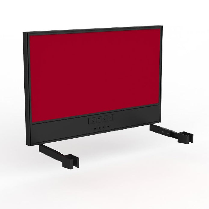 Studio Screen with Ducting for Agile Individual Desk Black Powdercoat