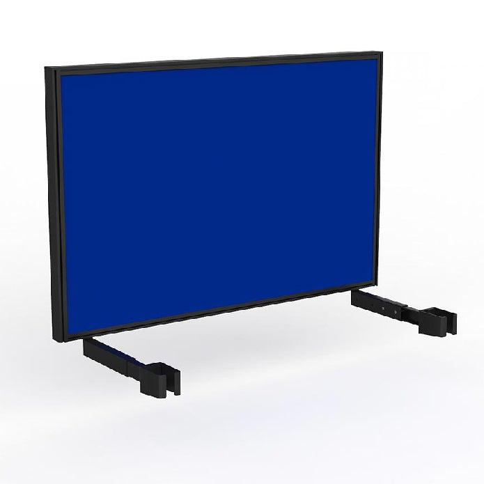 Studio Screen for Agile Individual Desk with Black Powdercoat Frame Black Powdercoat Breathe Royal Blue