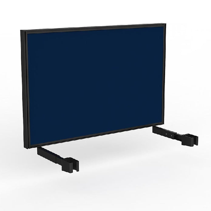 Studio Screen for Agile Individual Desk with Black Powdercoat Frame Black Powdercoat Breathe Navy