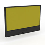 Studio Screen with Ducting for Agile Shared Desk Black Powdercoat Splice Yellow