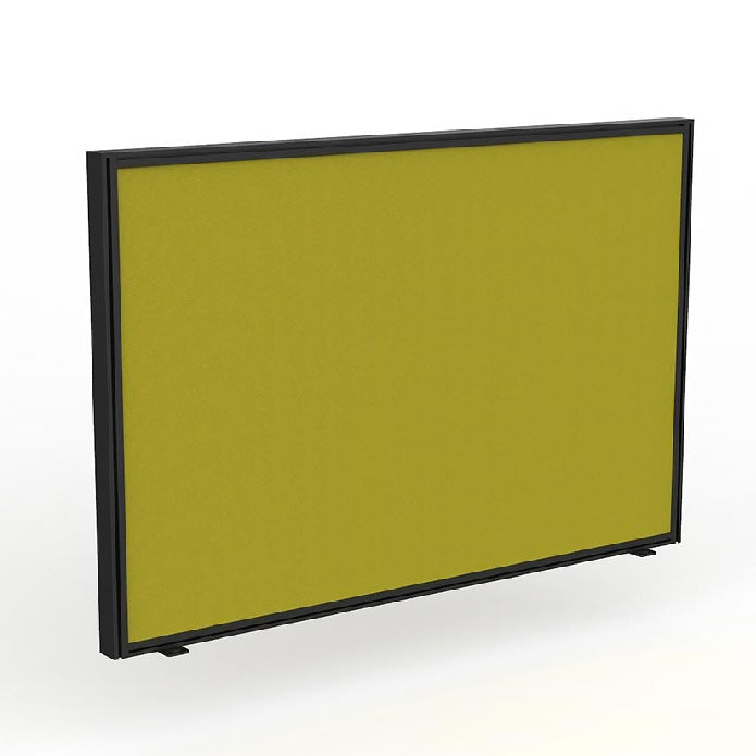 Studio Screen for Agile Shared Desk Black Powdercoat Splice Yellow