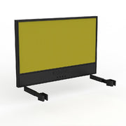 Studio Screen with Ducting for Agile Individual Desk Black Powdercoat Splice Yellow