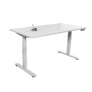 Steelco Height Adjustable Desks Black Frame - White Top