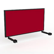 Studio Screen for Agile Individual Desk with Black Powdercoat Frame Black Powdercoat Breathe Tomato Red