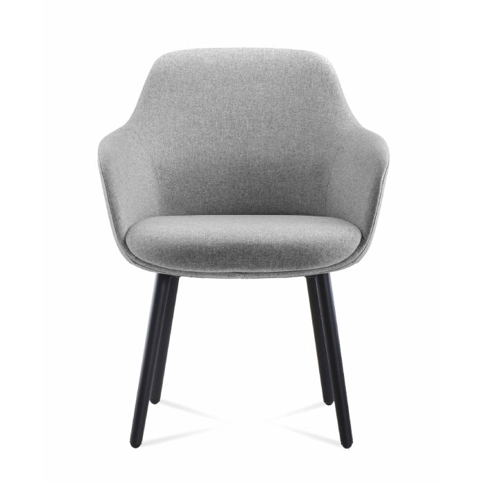 Aspen 4 Leg Tub Chair Light Grey Fabric