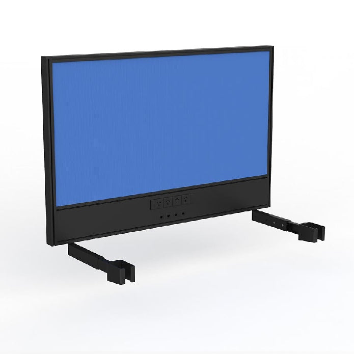 Studio Screen with Ducting for Agile Individual Desk Black Powdercoat