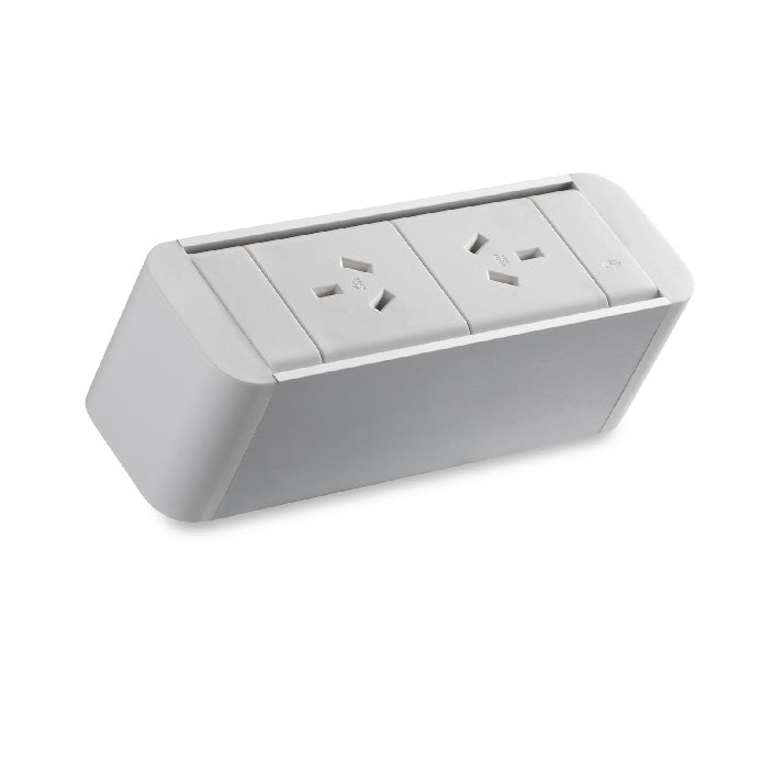 CMS Zeus Power Rail 2 x GPO White