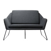 Cardinal Two Seater Arm Chair Charcoal 457 Fabric