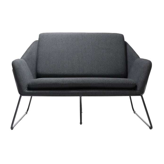 Cardinal Two Seater Arm Chair Charcoal 457 Fabric