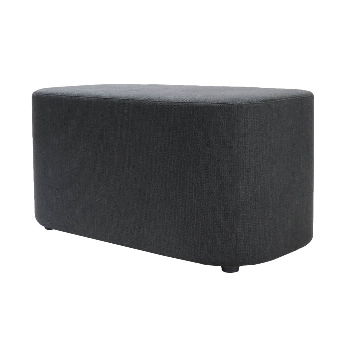 Kali Rectangle Ottoman Charcoal 457 Fabric