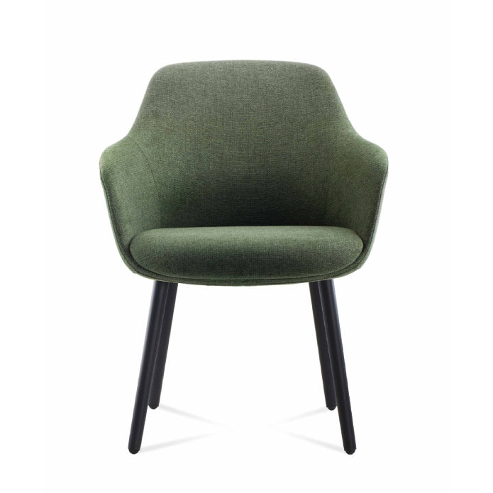 Aspen 4 Leg Tub Chair Olive Fabric