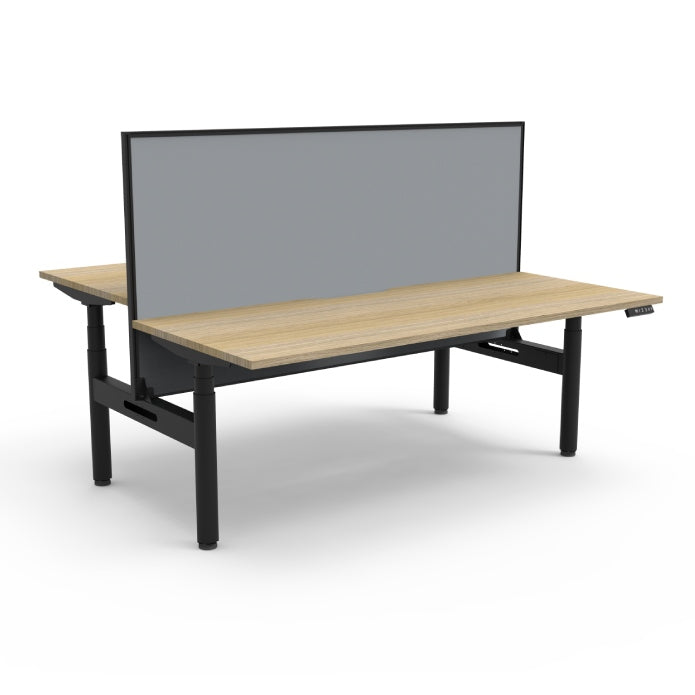 Rapidline Height Adjustable Halo+ Back to Back Workstation