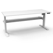 Rapidline Boost Light Single Sided Workstation With Cable Tray Without screen Natural White White Satin