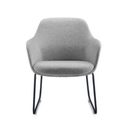 Aspen Sled Tub Chair Light Gray Fabric