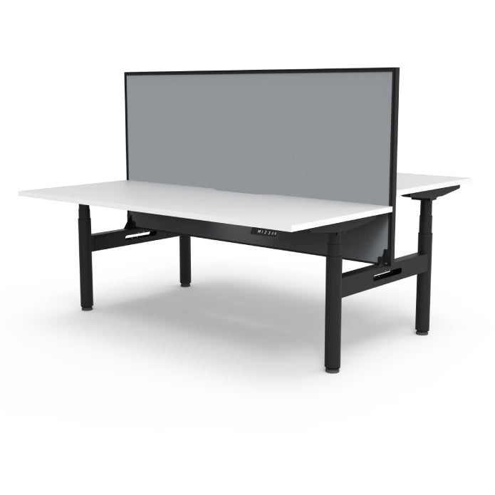 Rapidline Height Adjustable Halo+ Back to Back Workstation
