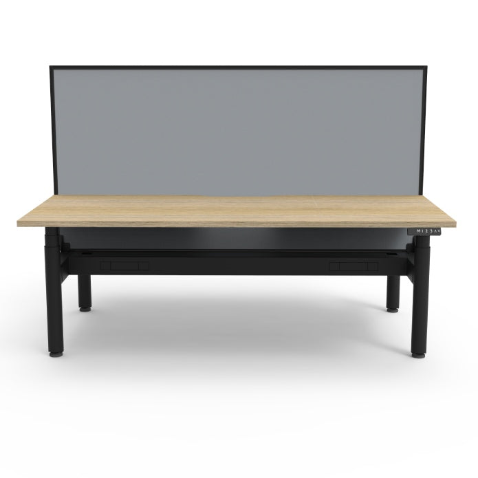 Rapidline Height Adjustable Halo+ Back to Back Workstation