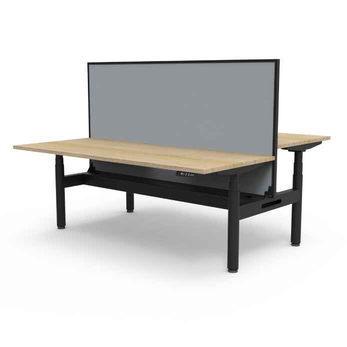 Rapidline Height Adjustable Halo+ Back to Back Workstation