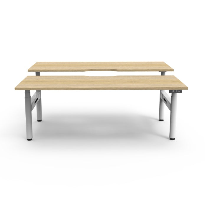 Rapidline Height Adjustable Halo+ Back to Back Workstation