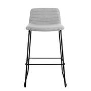 Pixel Bar Stool Light Grey Fabric Black P C