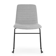 Pixel Sled Base Chair Light Grey Fabric Black P C