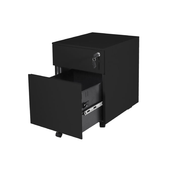 Rapidline GO Steel Mobile Pedestal for Height-Adjustable Black