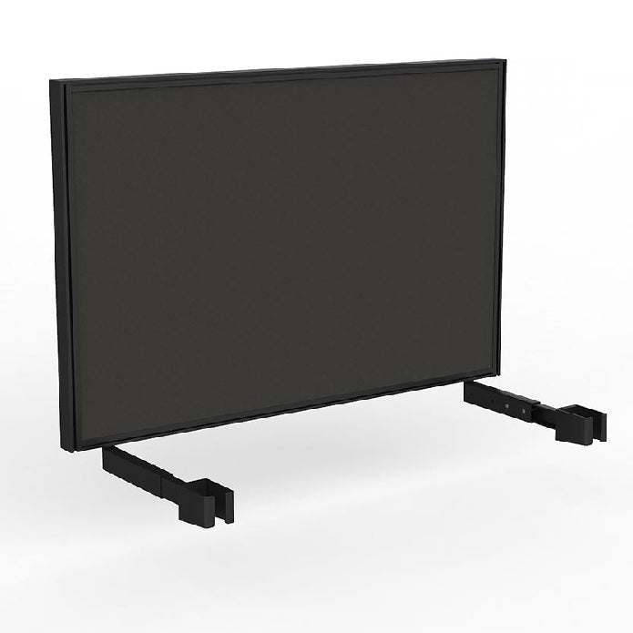 Studio Screen for Agile Individual Desk with Black Powdercoat Frame Black Powdercoat Splice Charcoal