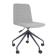 Pixel Swivel 5 Star Base Chair Light Grey Fabric No Arms Black P C