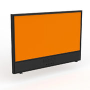Studio Screen with Ducting for Agile Shared Desk Black Powdercoat Breathe Bright Orange
