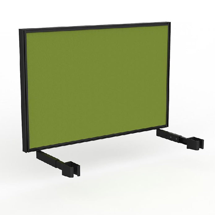Studio Screen for Agile Individual Desk with Black Powdercoat Frame Black Powdercoat Splice Green