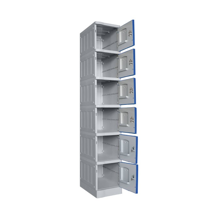 ABS Plastic Locker - 6 Door Full Height